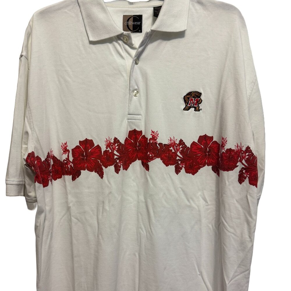 UMD University of Maryland College Park Terrapins Chiliwear Polo Shirt, XL